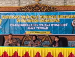 Polres Wonogiri Gelar Jumat Curhat Sampaikan Pesan Pemilu Damai di Kampus STABN