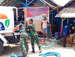 Kodim Bojonegoro Dropping 15 ribu Air Bersih untuk Warga Kedungsari dan Bakulan Temayang