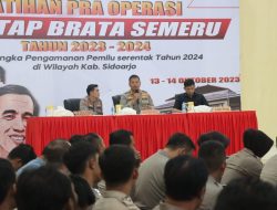 Kapolresta Sidoarjo Pimpin Latpra OPS Mantap Brata Semeru, Siapa Amankan Pemilu 2024