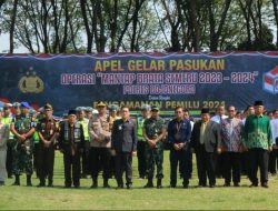 Pj Bupati Bojonegoro dan Forkopimda Ikuti Apel Kesiapan Pemilu 2024, Ajak Semua Masyarakat Jaga Kondusifitas 