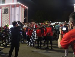 Gowes Night Riding Youth Fest, Kapolres Wonogiri Ajak Wujudkan Pemilu Damai
