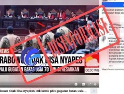 Video Hoax Prabowo Gagal Jadi Capres karena Batasan Usia
