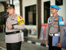 Polres Wonogiri Gelar Upacara Penerimaan BKO TNI Dalam Pelaksanaan Piala Dunia U17