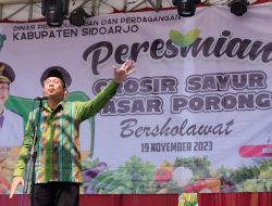 Bupati Sidoarjo Resmikan Grosir Sayur Pasar Porong