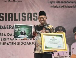 Bupati Sidoarjo Apresiasi Kades Atas Penerimaan PBB-P2 yang Meningkat 6,83%