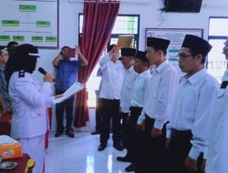 Guna Meningkatkan Pelayanan Masyarakat, Pemdes Bumi Raya Kecamatan Abung Selatan Lantik Lima Kadus