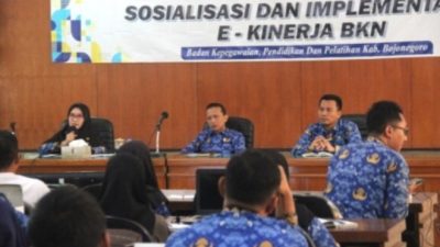 Jajaran ASN Dilingkup Pemkab Bojonegoro Mengikuti Sosialisasi dan Implementasi E-Kinerja BKN