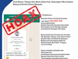 Masyarakat Diminta Waspada Hoax Nomor Telepon Mengatasnamakan Sekda Bojonegoro Nurul Azizah