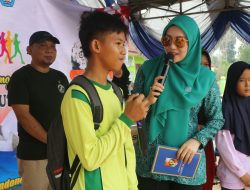 Wakil Ketua TP-PKK Lampung Utara Hadiri Jalan Sehat dan Bhakti Sosial HUT PGRI ke-78 di Kecamtan Sungkai Utara