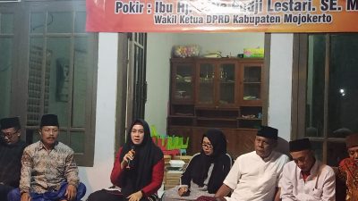 Resmikan Jalan Cor, Wakil Ketua DPRD Kab. Mojokerto Setia Puji Lestari Sosialisasikan Fungsi dan Tugas Dewan