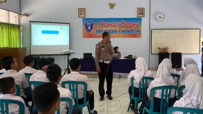Polres Wonogiri Program Police go to school SMP Negeri 4 Wonogiri Cegah Fatalitas Laka Lantas
