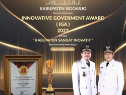 Sidoarjo Dinobatkan Kabupaten Sangat Inovatif di Ajang IGA 2023 oleh Kemendagri