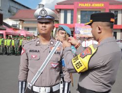 Kapolres Jember Pimpin Apel Gelar Pasukan Operasi Lilin Semeru 2023