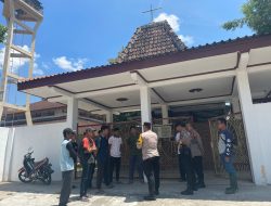 Kabag Ops Polres Wonogiri Pimpin Giat Sterilisasi di Gereja Signatius Danan Giriwoyo