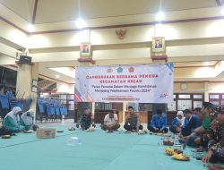 Cangkrukan Kamtibmas Tiga Pilar Bersama Pemuda Kecamatan Krian Sidoarjo