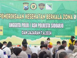 Cek Kesehatan Anggota Polresta Sidoarjo, Optimalisasi Siap Amankan Pemilu 2024