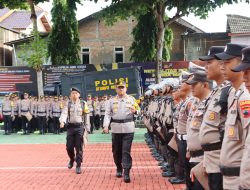 Kapolres Wonogiri Cek Perlengkapan Personil, Siap Amankan Kampanye Terbuka