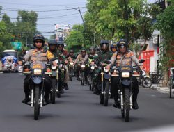 Amankan Pemilu, Polres Bojonegoro Lakukan Patroli Skala Besar