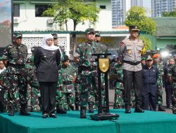 Apel Pasukan Pengamanan Pemilu 2024, Gubernur Khofifah Tekankan Pentingnya Sinergi dan Kolaborasi Wujudkan Pemilu Aman