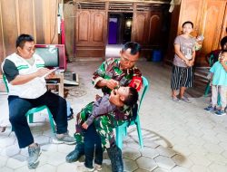 Babinsa Kodim Bojonegoro kembali Laksanakan Pendampingan Giat Sub PIN Polio Putaran Kedua