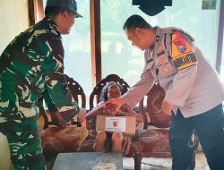 Bulan Bakti TNI-Polri, Kodim Bojonegoro Salurkan Bantuan Paket Sembako
