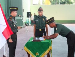 Dandim Bojonegoro Pimpin Upacara Sertijab Danramil dan Perwira Staf
