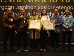 Pemkab Mojokerto Raih Penghargaan Paritrana Awards Terbaik I dari BPJS Ketenagakerjaan Jatim