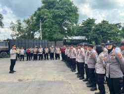 Polres Lampung Utara Turunkan 300 Personil Amankan Kampaye TKD Capres-Cawapres Nomor Urut 2
