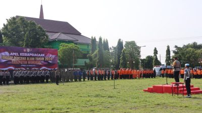Antisipasi Potensi Bencana Alam, Polres Wonogiri Gelar Apel Kesiapsiagaan Tanggap Bencana Alam