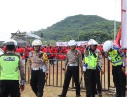 Polres Wonogiri Maksimalkan Personil Untuk Pengamanan Kampanye PDI Perjuangan Di Stadion Pringgodani