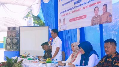 Kepala Sekolah SMP Negeri dan Swasta Se-Lampung Utara Gelar Rapat MKKS