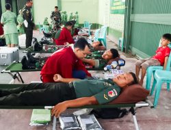 Sambut HUT ke- 78 Persit Kartika Chandra Kirana, Kodim Bojonegoro gelar Bakti Sosial Donor Darah