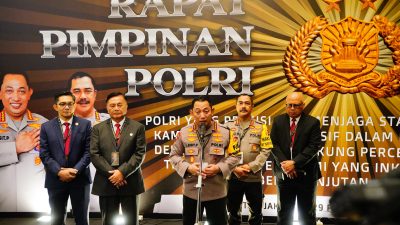 Kapolri Tekankan Persatuan-Kesatuan Modal Utama Wujudkan Indonesia Emas 2045 di Rapim Polri