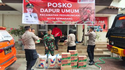 Banjir di Kota Semarang, Dapur Umum untuk Korban Disiapkan Aparat Gabungan