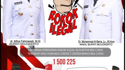 GEMPUR ROKOK ILEGAL – Bersama SANTUAN POLISI PAMONG PRAJA KABUPATEN MOJOKERTO
