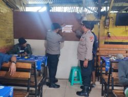 Polsek Tanggulangin Sidoarjo Sebar Himbauan Kamtibmas di Tempat Umum