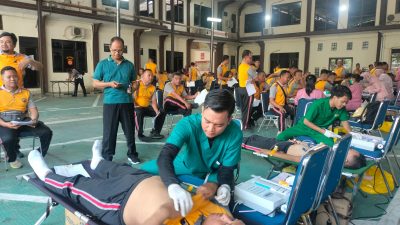 Jaga Kondisi Kesehatan Personil, Ratusan Anggota Polres Wonogiri Jalani Rikkes Berkala