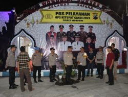 Jelang Pelaksanaan, Kapolres Wonogiri Cek Kesiapan Pos Ops Ketupat Candi 2024 di Wonogiri