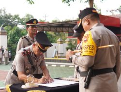 Kapolres Wonogiri Pimpin Sertijab Kapolsek Sidoharjo dan Pengukuhan Kasat Reskrim Polres Wonogiri