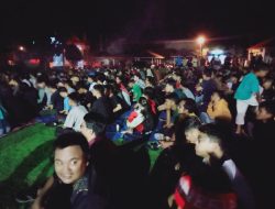 Nobar Semi Final Indonesia Vs Uzbekistan yang Digelar di Halaman Pemkab Membuat Ribuan Warga Lampura Kecewa