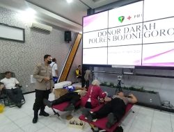 Bantu Ketersediaan Stok, Polres Bojonegoro Gelar Aksi Donor Darah