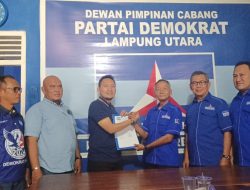 Ardian Saputra Mengembalikan Formulir Calon Bupati Lampung Utara 2024 ke Partai Demokrat