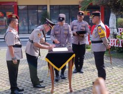 Kapolres Blitar Kota Pimpin Sertijab Kasat, Kabag Hingga Kapolsek