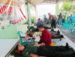 Koramil Dander Kodim Bojonegoro Selenggarakan Bakti Sosial Donor Darah