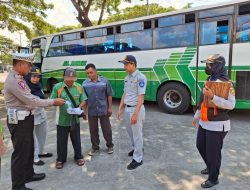 Polres Wonogiri Gelar Ramp Check Bus di Terminal Giri Adipura