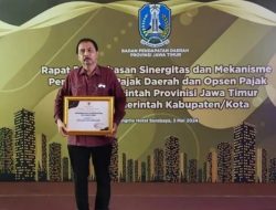 Raih Penghargaan, Pemkab Bojonegoro Peringkat 3 Kepatuhan Pembayaran Pajak Kendaraan Dinas