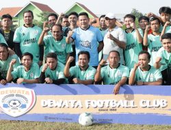 Resmikan PJU Lapangan Desa Wage, Plt. Bupati Sidoarjo Mengharap Hasilkan Atlet Berbakat