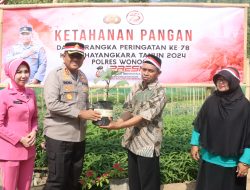 HUT Bhayangakara ke-78, Polres Wonogiri Gelar Penanaman Bibit Pohon dan Buah