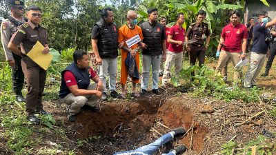 Polres Wonogiri Gelar Rekonstruksi Pembunuhan di Slogohimo