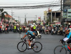 Polresta Sidoarjo Amankan Jalur Tour de Panderman 2024 Warga Antusias Suport Para Pembalap